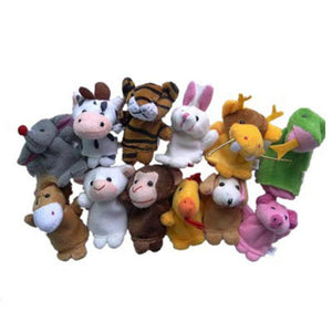 12pcs Animal Finger Puppet Plush Child Baby Early Education Toys Gift Finger toy Puppets baby toy #YL - Futurmama