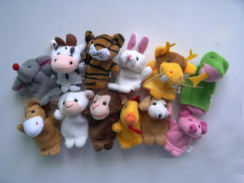 12pcs Animal Finger Puppet Plush Child Baby Early Education Toys Gift Finger toy Puppets baby toy #YL - Futurmama