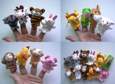 12pcs Animal Finger Puppet Plush Child Baby Early Education Toys Gift Finger toy Puppets baby toy #YL - Futurmama