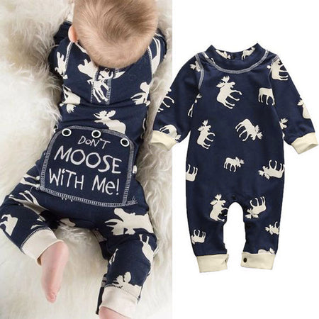 2017 Newborn clothes baby clothing Girls Boys Jumpsuit Spring Autumn infant baby Romper Long sleeve Deer printing toddler suit - Futurmama