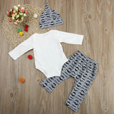 Newborn Baby Girl Boy Clothes Sets Beard Tops T-shirt Pants Casual Leggings Cute Animals 3pcs Outfits Baby Boys Girls Set - Futurmama