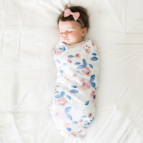 Baby Cotton Blankets Printed Sleeping Baby Wrap Newborn Baby + Headband - Futurmama