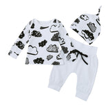 Newborn Infant Baby Girl Boy Cloud Print T Shirt Tops+Pants Outfits Clothes Set - Futurmama