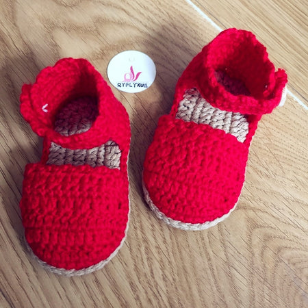 QYFLYXUE Crochet Baby Shoes, Baby girl White , Baby Toddler shoes - Futurmama