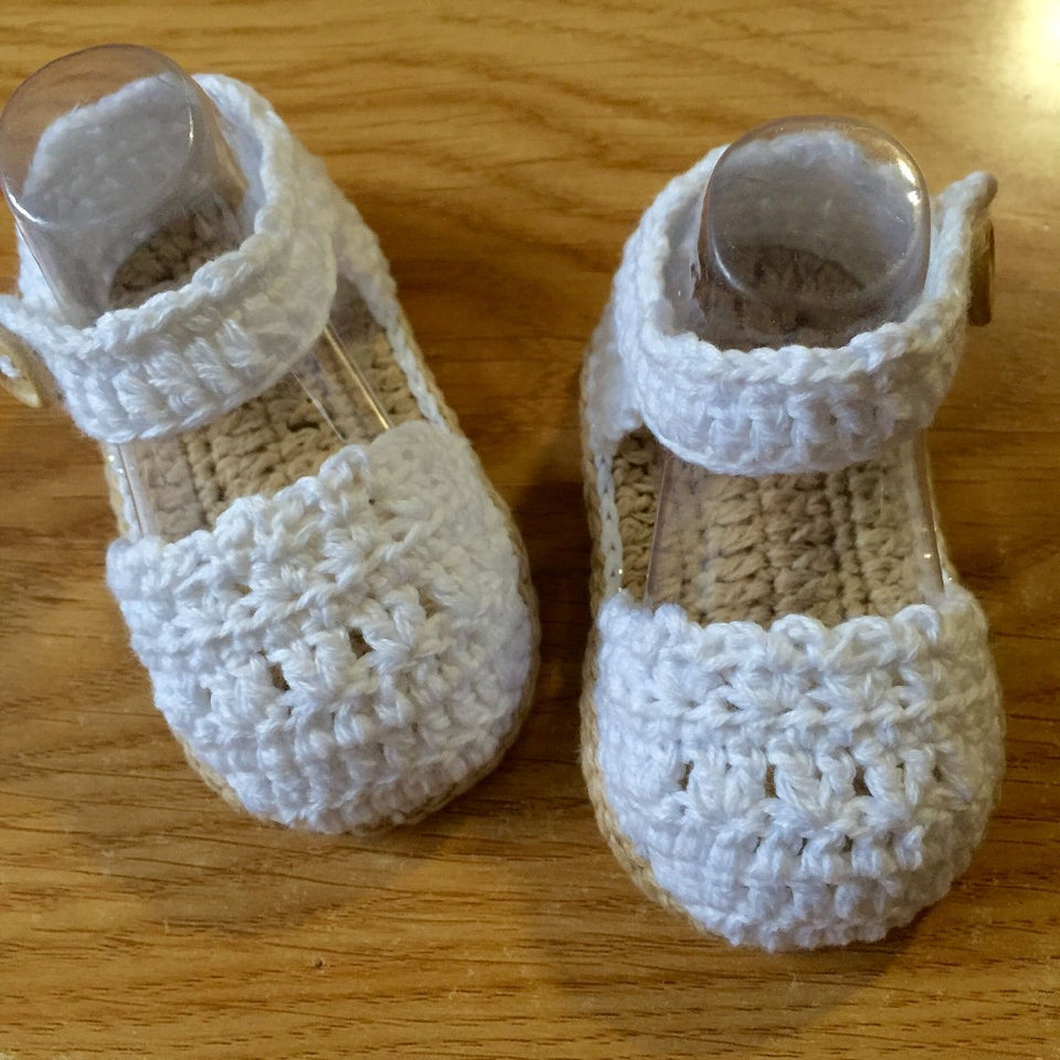 QYFLYXUE Crochet Baby Shoes, Baby girl White , Baby Toddler shoes - Futurmama