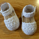 QYFLYXUE Crochet Baby Shoes, Baby girl White , Baby Toddler shoes - Futurmama