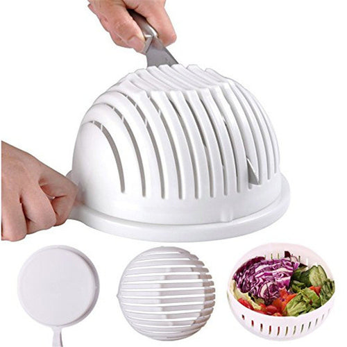 Salad Cutter Bowl 60 Seconds Easy Salad Maker Fruit Vegetable Kitchen Tools Chopper Cutter Quick Kitchen Accessories - Futurmama