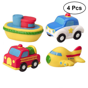 4Pcs Vehicle Baby Bath Toys Squeeze Sound Bathtime Fun Toys Squirt Water Toy for Babies and Kids - Futurmama
