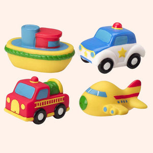 4Pcs Vehicle Baby Bath Toys Squeeze Sound Bathtime Fun Toys Squirt Water Toy for Babies and Kids - Futurmama