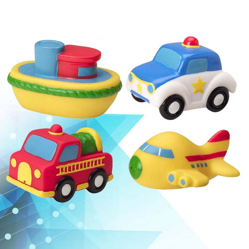 4Pcs Vehicle Baby Bath Toys Squeeze Sound Bathtime Fun Toys Squirt Water Toy for Babies and Kids - Futurmama