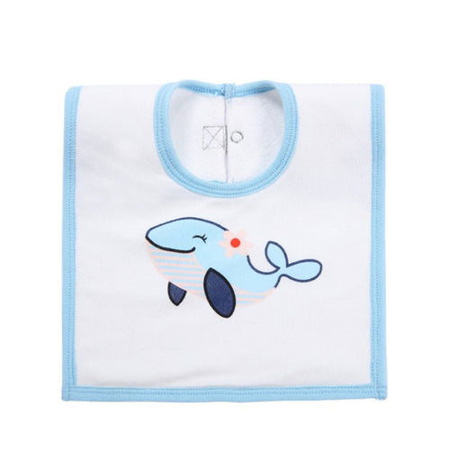 Baby Waterproof Bib Easy to Clean Infant Bib for Feeding Toddlers or Babies (Blue Whale) - Futurmama