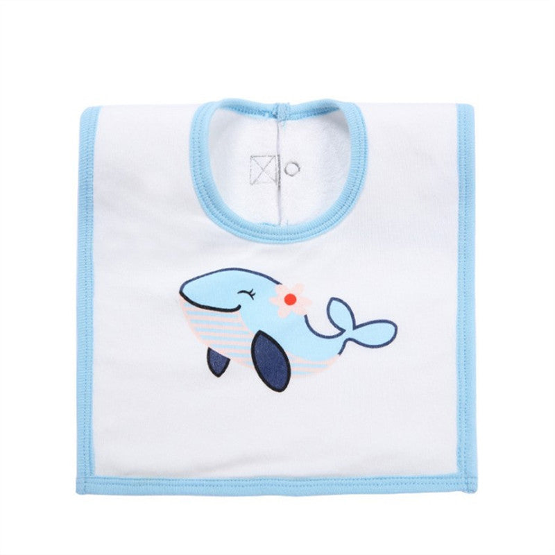 Baby Waterproof Bib Easy to Clean Infant Bib for Feeding Toddlers or Babies (Blue Whale) - Futurmama