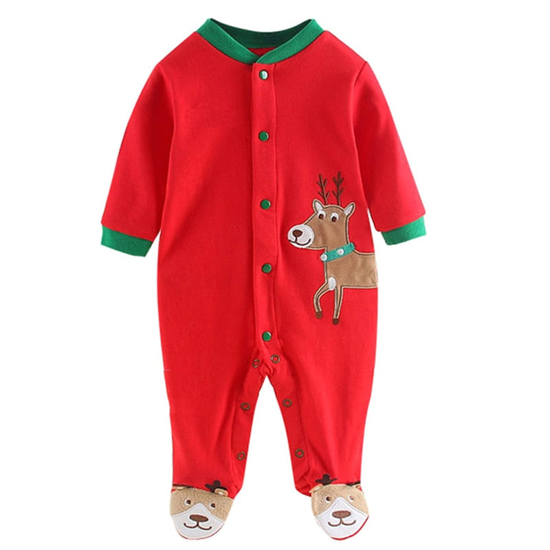 New Christmas Baby Santa Newborn Bodysuits Baby Overall Baby Clothes - Futurmama