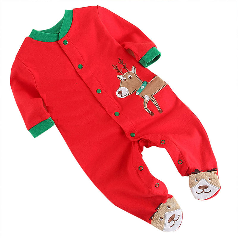 New Christmas Baby Santa Newborn Bodysuits Baby Overall Baby Clothes - Futurmama