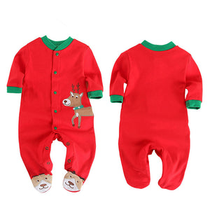 New Christmas Baby Santa Newborn Bodysuits Baby Overall Baby Clothes - Futurmama
