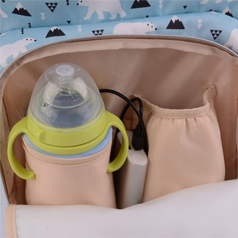 USB Baby Bottle Warmer Portable Milk Travel Cup Warmer Heater Infant Feeding Bottle Bag Storage Cover Insulation Thermostat (Blue) - Futurmama