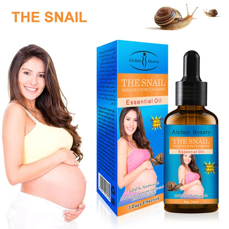 30ml Pregnancy Stretch Mark Removal Essential Oil Natural Snail Extract Repairing Oil Get Rid of Stretch Mark for Women TSLM1 - Futurmama