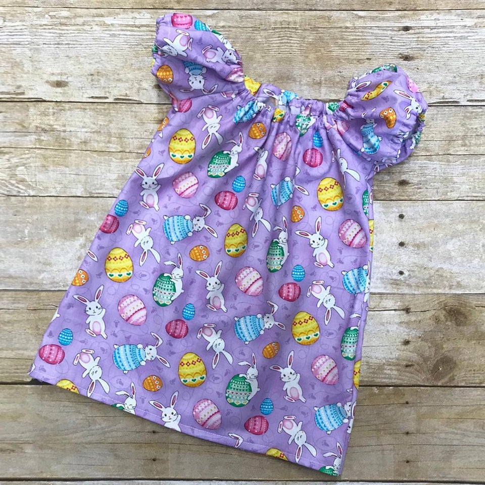 Toddler Infant Baby Girls Cartoon Easter Egg Rabbit Print Princess Dress Outfits - Futurmama