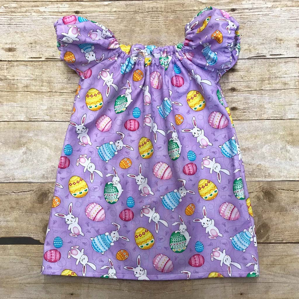 Toddler Infant Baby Girls Cartoon Easter Egg Rabbit Print Princess Dress Outfits - Futurmama