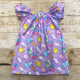 Toddler Infant Baby Girls Cartoon Easter Egg Rabbit Print Princess Dress Outfits - Futurmama
