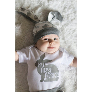 Newborn Baby Girl Boy Cartoon First Easter 3D Bunny Outfits Romper Hat Pants Set - Futurmama
